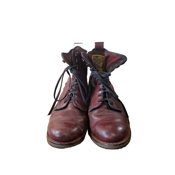 CATERPILLAR Boots Men's 10 ORSON Red Leather Lace Up Heritage Farm Duty Rustic - Picture 10 of 13